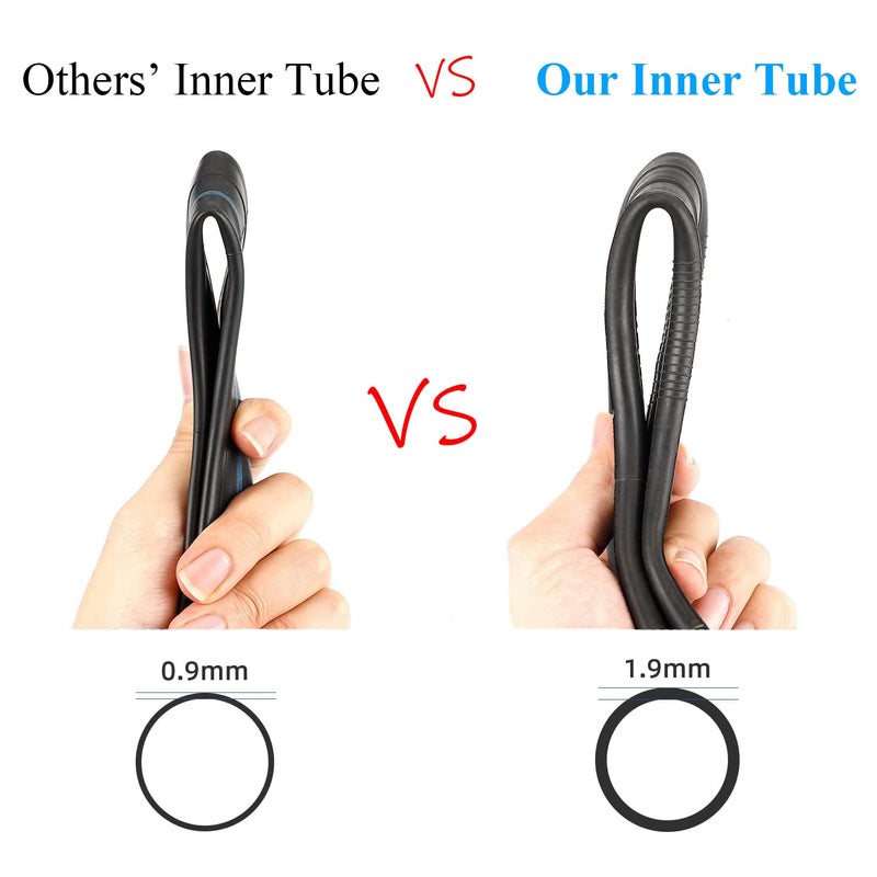 MIMIRACLE 10x3 Replacement Inner Tubes with 90-Degree Valve Stem for Scooters - Compatible with 255x80, 90/65-6.5, 80/65-6.5 Tires - 2 Pack - Image 3